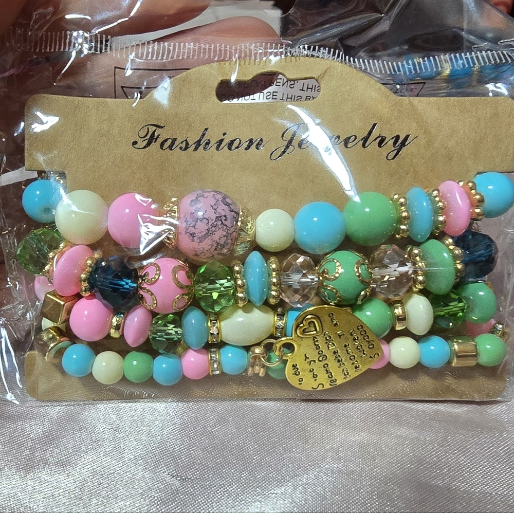 Colorful Beaded Bracelet Set